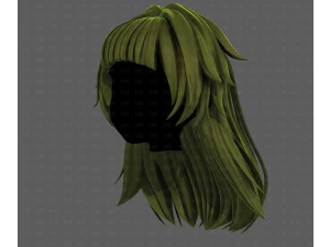 3D Hair style for girl V124 3D Model