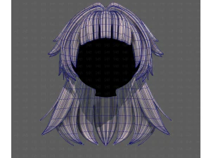 3D Hair style for girl V124 3D Model