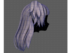 3D Hair style for girl V124 Model 3D