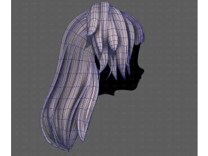 3D Hair style for girl V124 3D Model