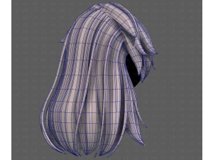 3D Hair style for girl V124 3D Model