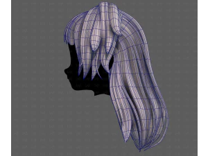 3D Hair style for girl V124 3D Model
