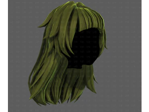 3D Hair style for girl V124 3D Model
