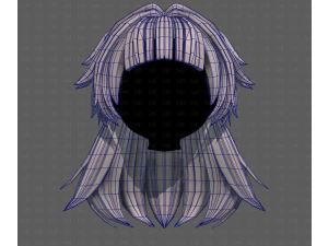 3D Hair style for girl V124 3D Model