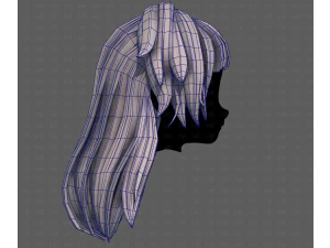 3D Hair style for girl V124 3D Model