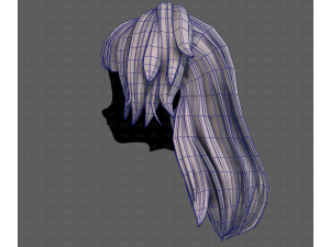 3D Hair style for girl V124 Model 3D