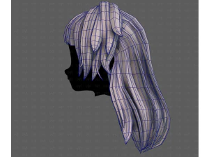 3D Hair style for girl V124 3D Model