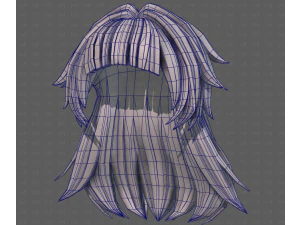 3D Hair style for girl V124 3D Model