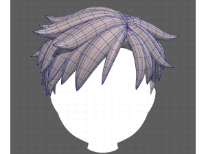 Base Hair for Boy V65 3D Модель
