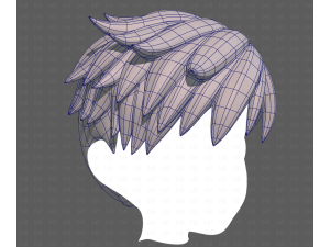 Base Hair for Boy V65 3D Модель