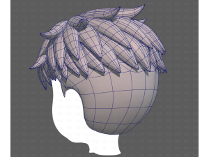 Base Hair for Boy V65 3D Модель