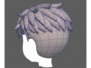 Base Hair for Boy V65 3D Model