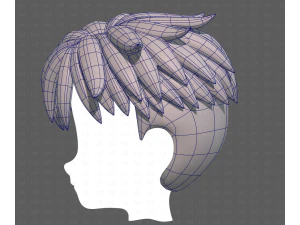 Base Hair for Boy V65 3D Model