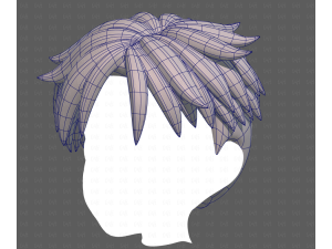 Base Hair for Boy V65 3D Модель