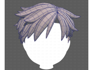 Base Hair for Boy V65 3D Модель