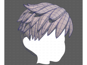 Base Hair for Boy V65 3D Модель