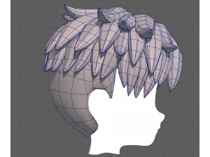 Base Hair for Boy V65 3D Модель