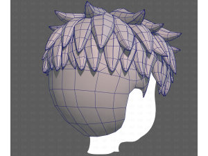 Base Hair for Boy V65 3D Модель