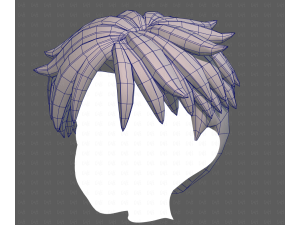 Base Hair for Boy V65 3D Модель