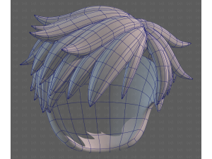 Base Hair for Boy V65 3D Модель