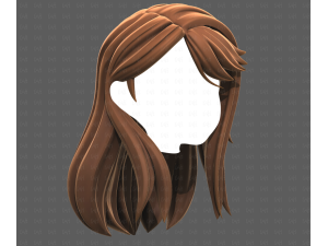 Base Hair for girl V65 3D Модель