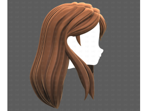 Base Hair for girl V65 3D Модель