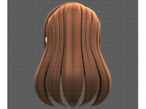 Base Hair for girl V65 3D Модель