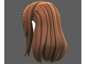 Base Hair for girl V65 3D Модель
