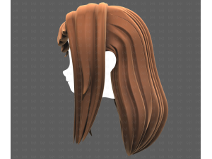 Base Hair for girl V65 3D Модель