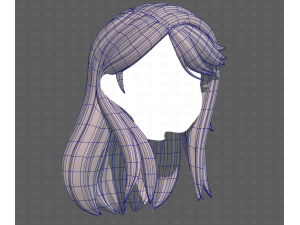 Base Hair for girl V65 3D Модель