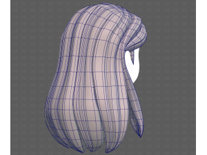 Base Hair for girl V65 3D Модель