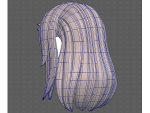 Base Hair for girl V65 3D Модель