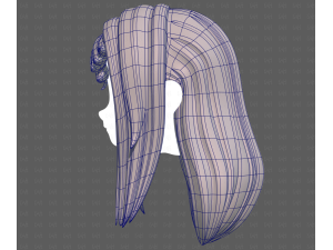 Base Hair for girl V65 3D Модель