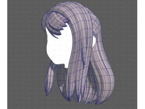 Base Hair for girl V65 3D Модель