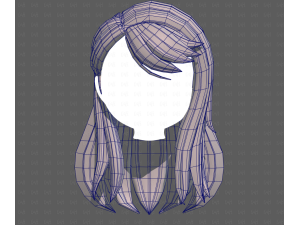 Base Hair for girl V65 3D Модель