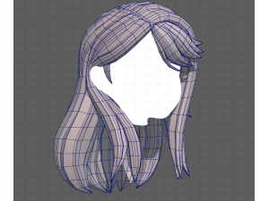 Base Hair for girl V65 3D Модель