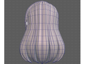 Base Hair for girl V65 3D Модель