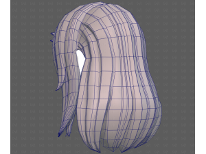 Base Hair for girl V65 3D Модель
