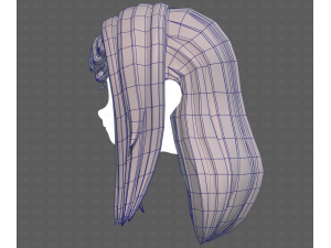 Base Hair for girl V65 3D Модель