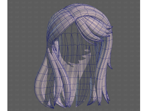 Base Hair for girl V65 3D Модель
