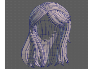 Base Hair for girl V65 3D Модель