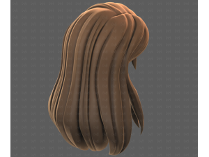 Base Hair for girl V65 3D Модель