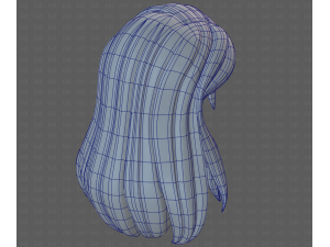 Base Hair for girl V65 3D Модель