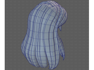 Base Hair for girl V65 3D Модель