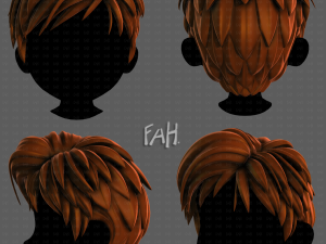 3D Hair style for boy V125 3D 모델