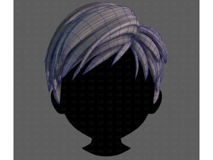 3D Hair style for boy V125 3D Model