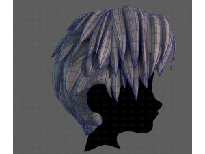 3D Hair style for boy V125 3D Model