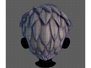 3D Hair style for boy V125 3D Model