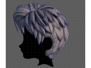 3D Hair style for boy V125 3D Model