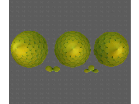 树木卡通V60 3D 模型